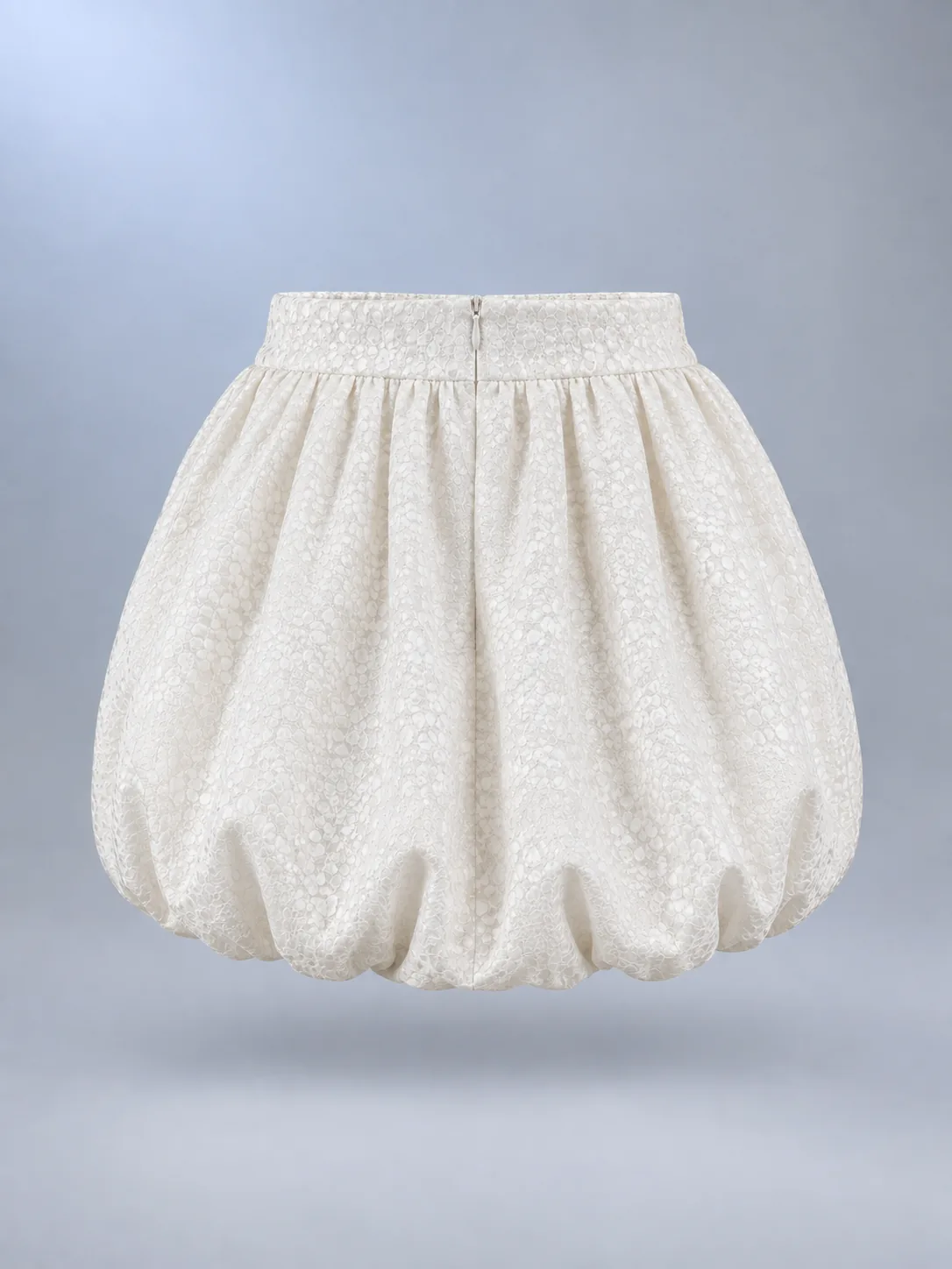 Cloud Bubble Skirt in Pearl White, back view