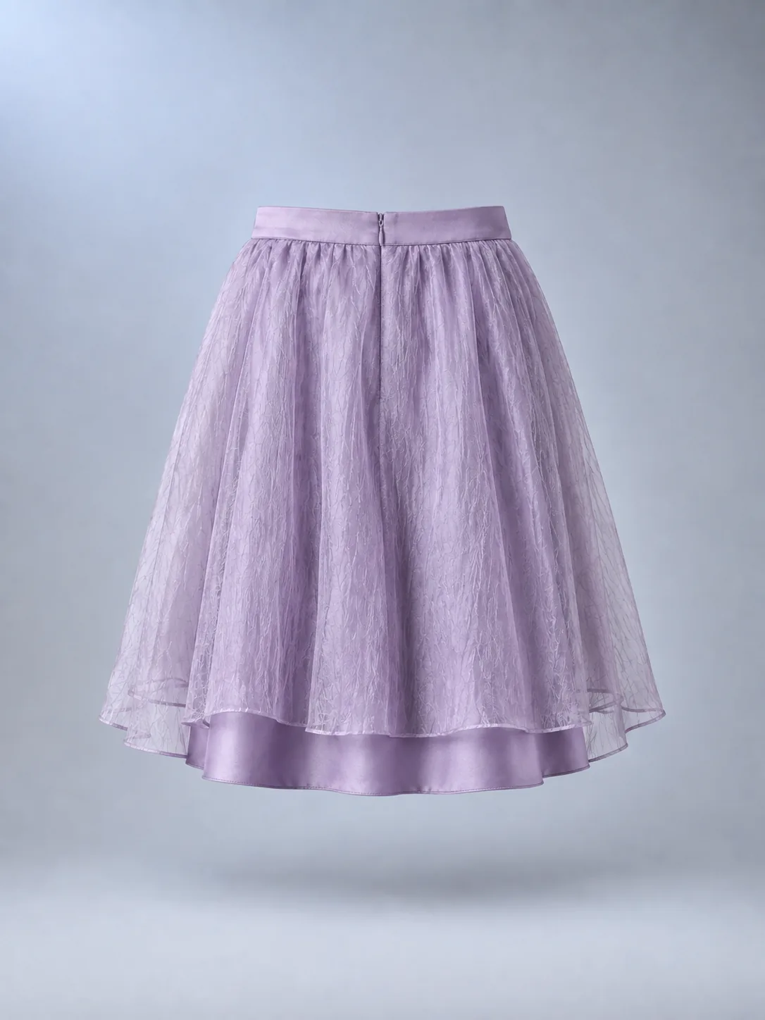 Echo Double-Layer Skirt in Dusk Lilac, back view