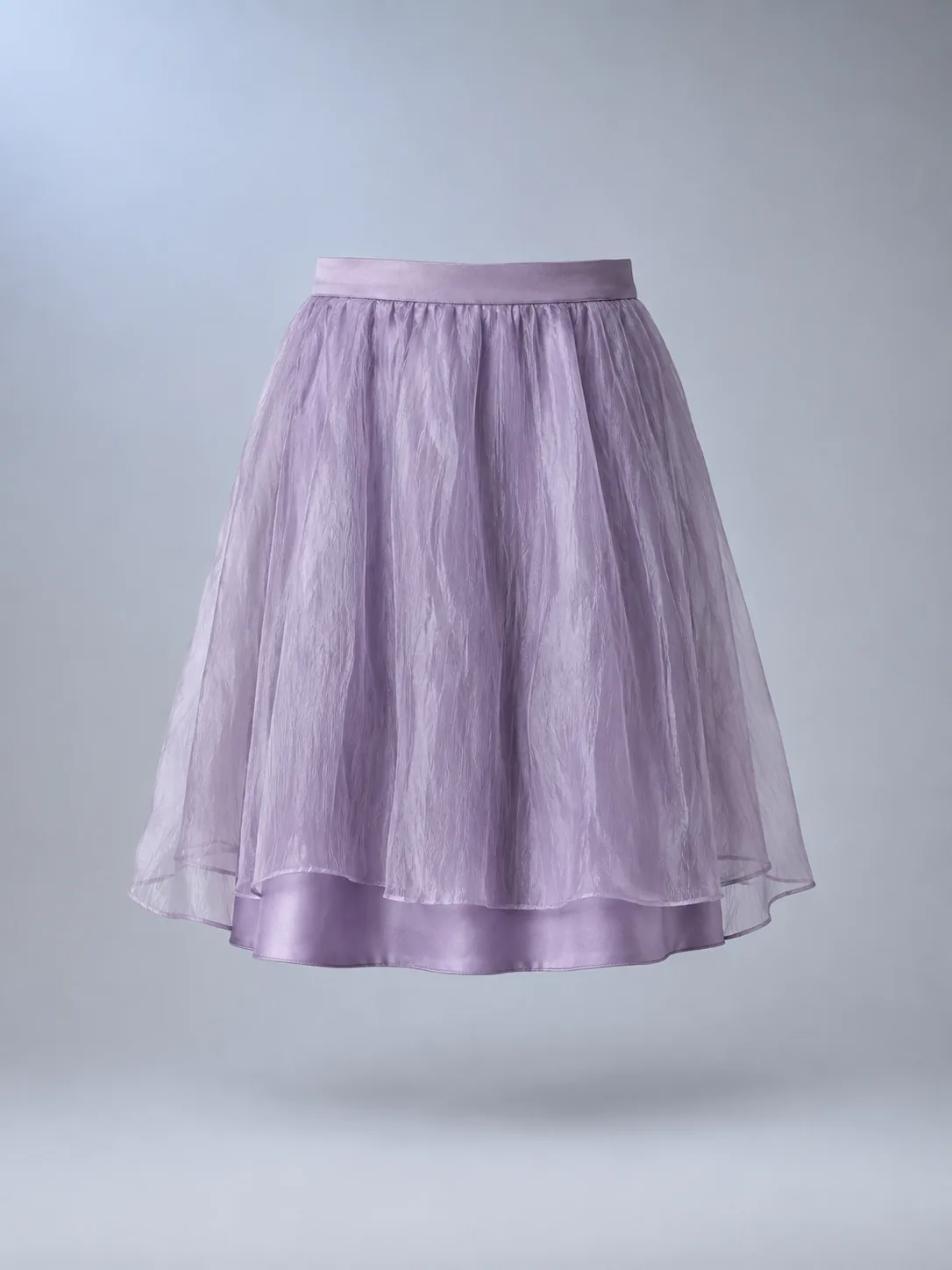 Echo Double-Layer Skirt in Dusk Lilac, front view