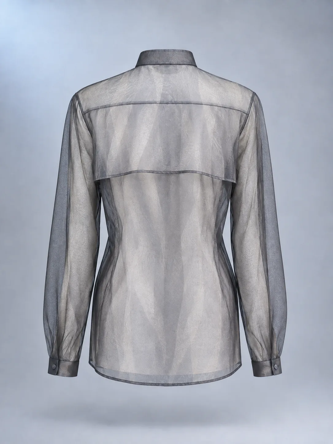 Eclipse Double-Layer Shirt in Graphite / Pearl, back view