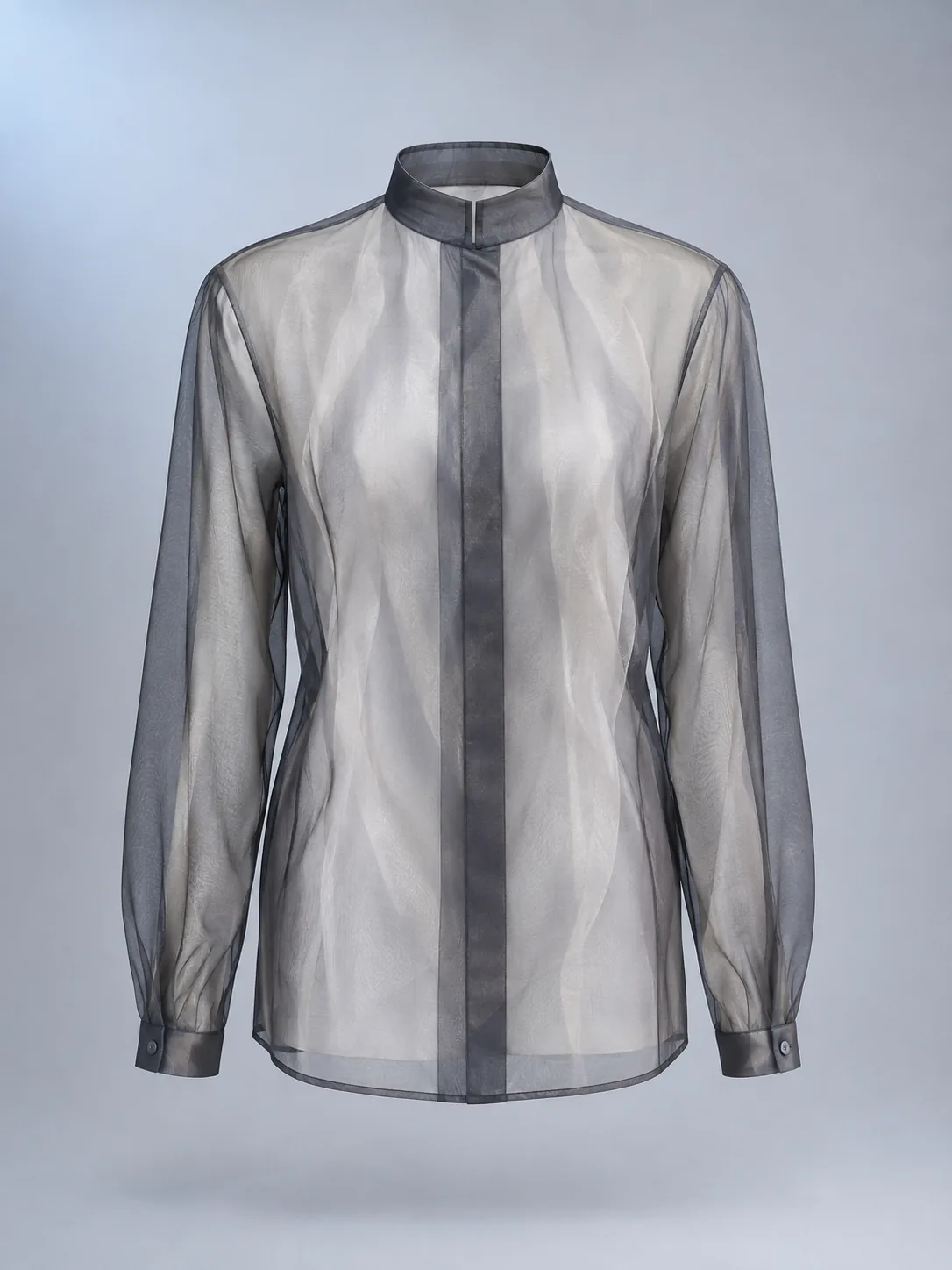 Eclipse Double-Layer Shirt in Graphite / Pearl, front view