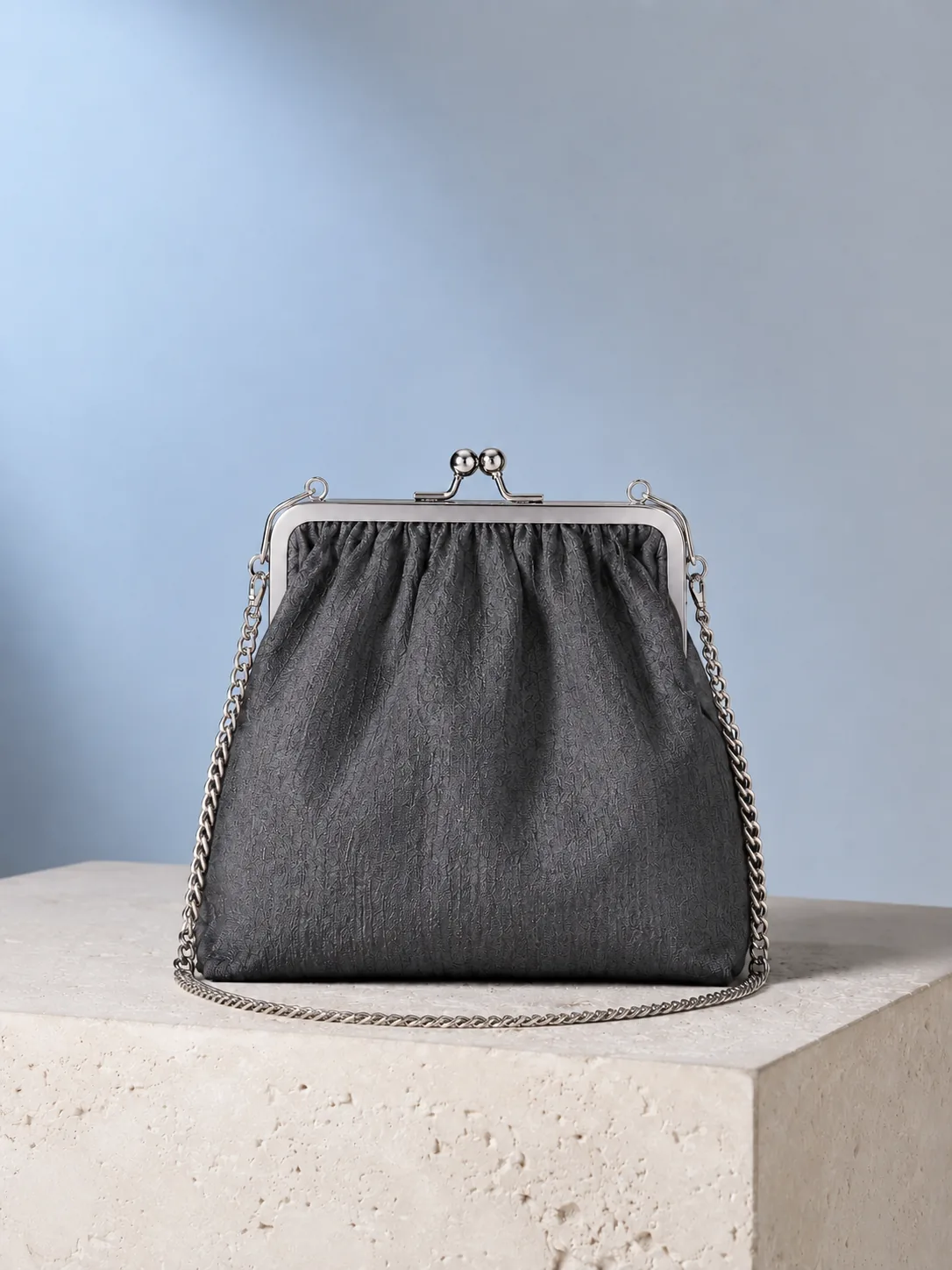 Frame Clasp Mini in Graphite, back view