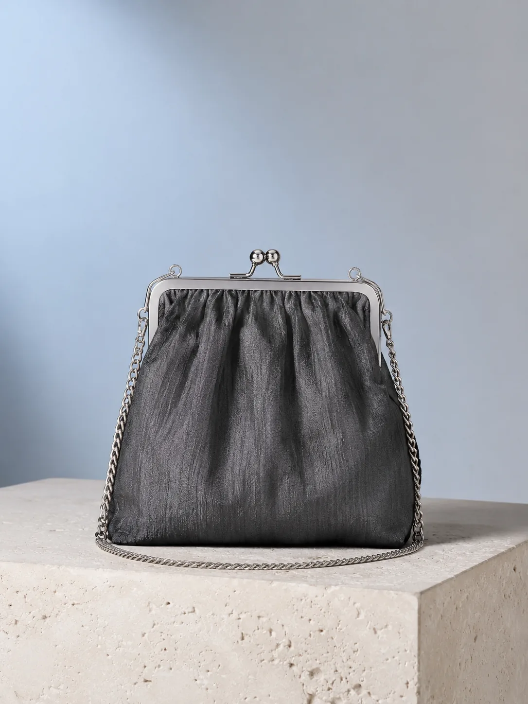Frame Clasp Mini in Graphite, front view