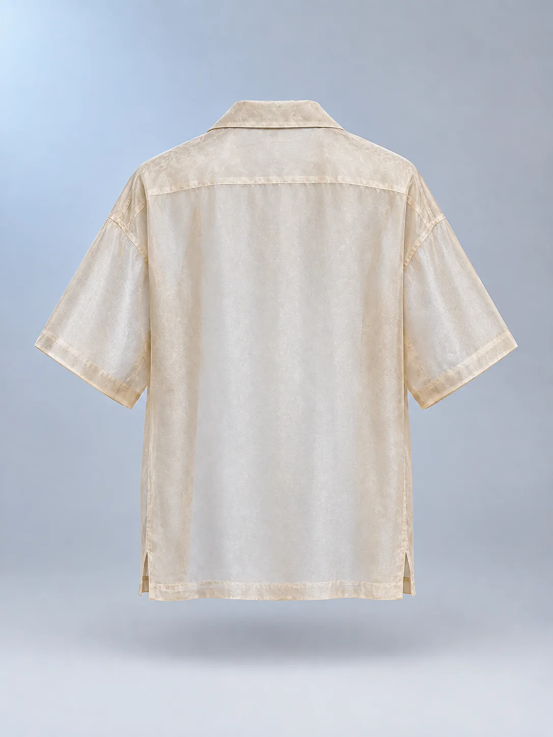 Glasshouse Boxy Shirt in Champagne, back view