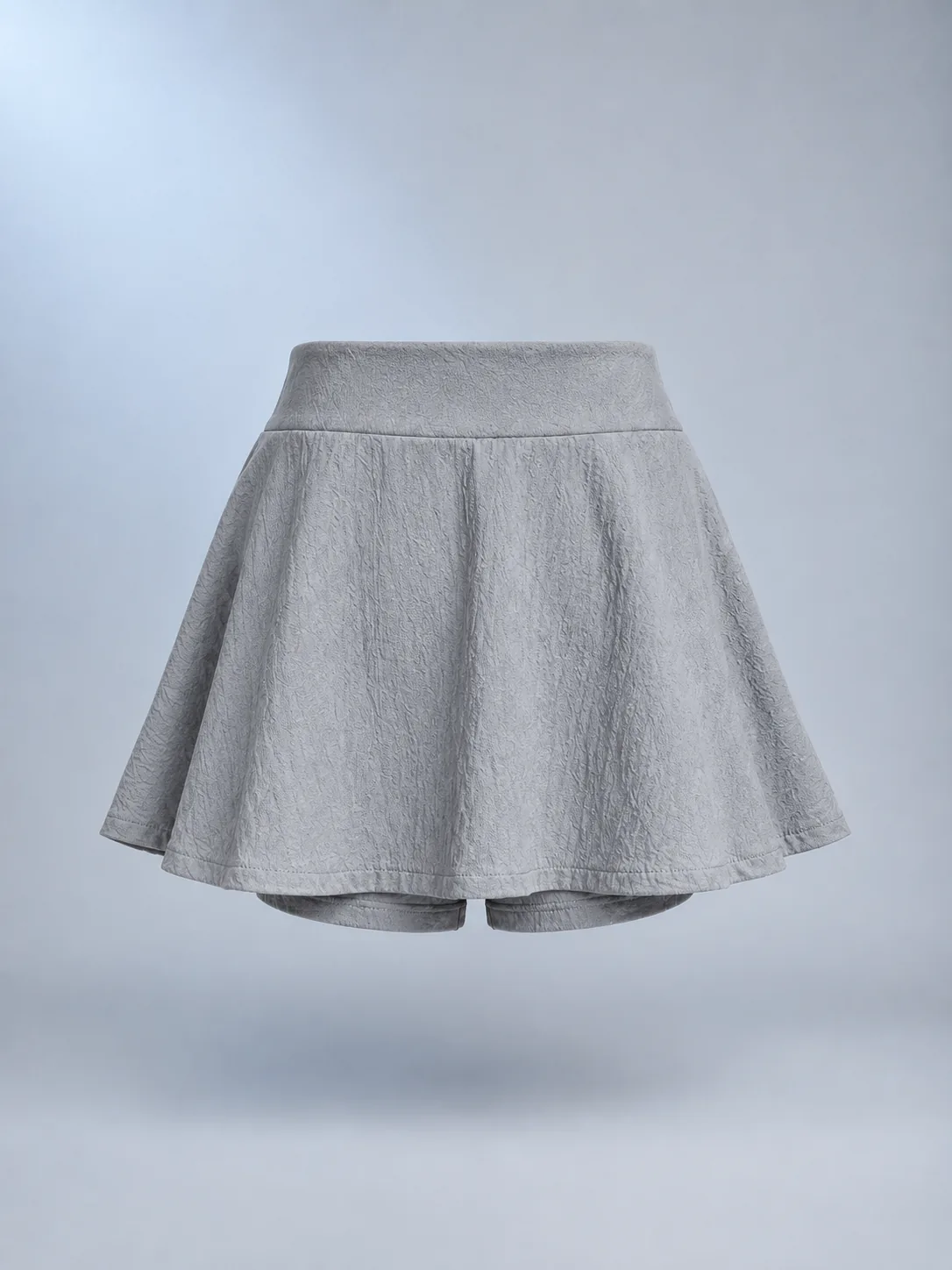 Mirage Crinkle Skort in Moon Grey, back view