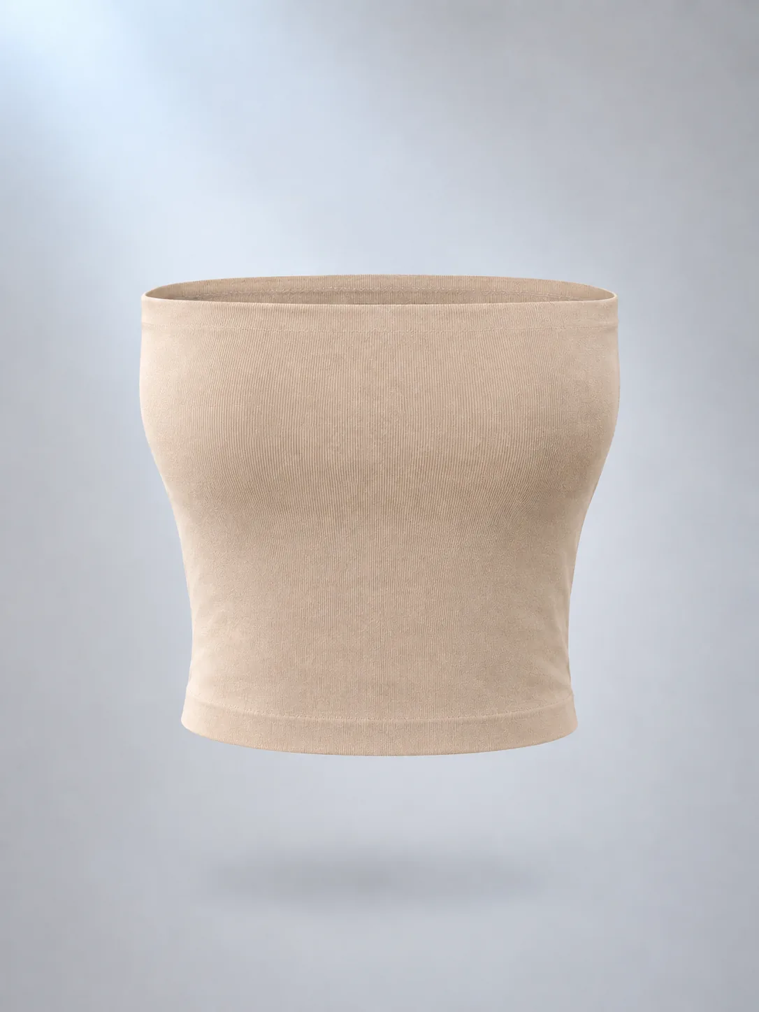 Seamless Tube Layer in Almond, back view